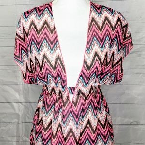Chevron Pattern Beach Cover-up by Miken Swim